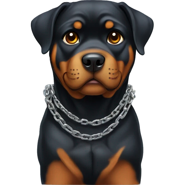 rottweiler with a chain  emoji