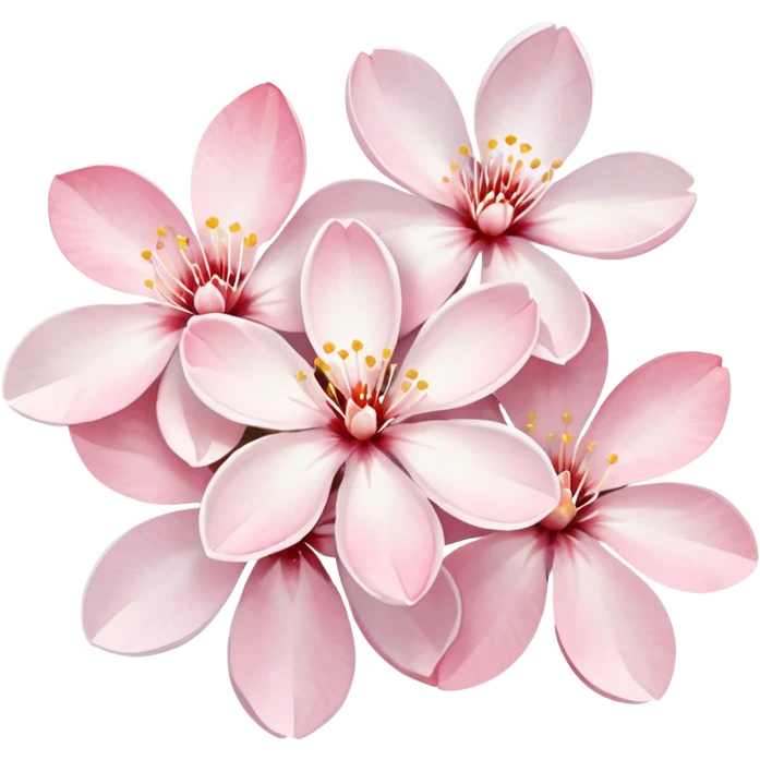 white sakura with a watercolor effect emoji