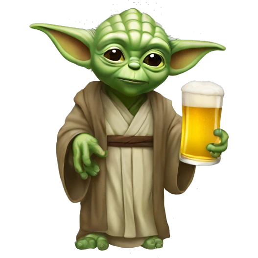 Yoda drink à beer  emoji