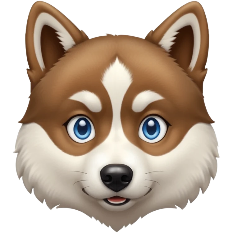 Husky with blue eyes with a confused look on his face emoji