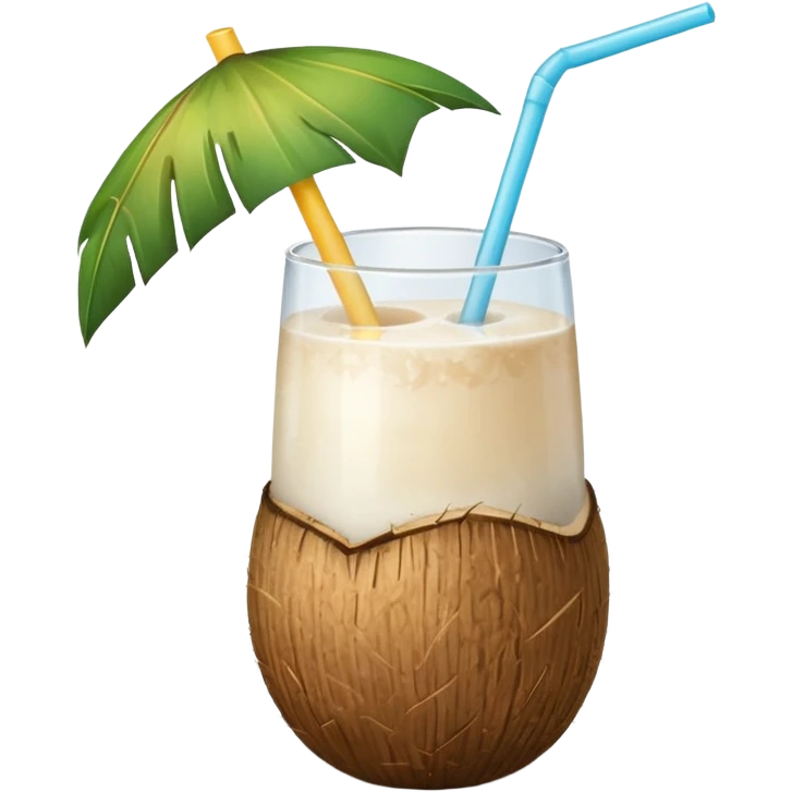 hawaii coconut drink  emoji