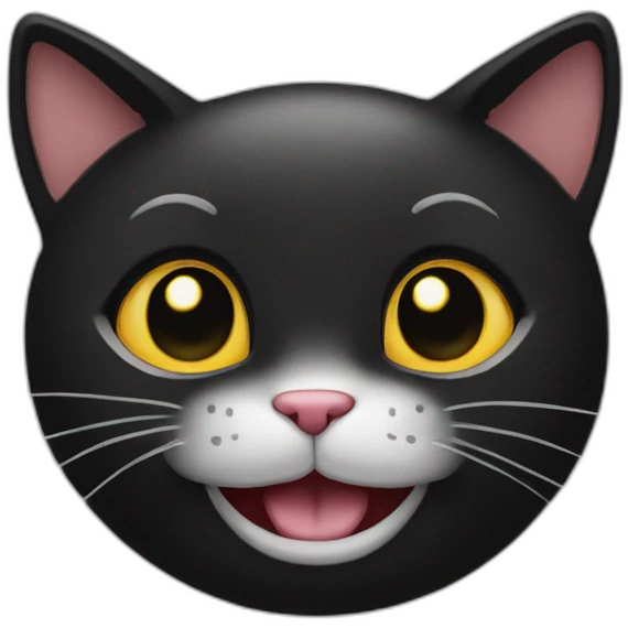 cute-black-happy-cat emoji