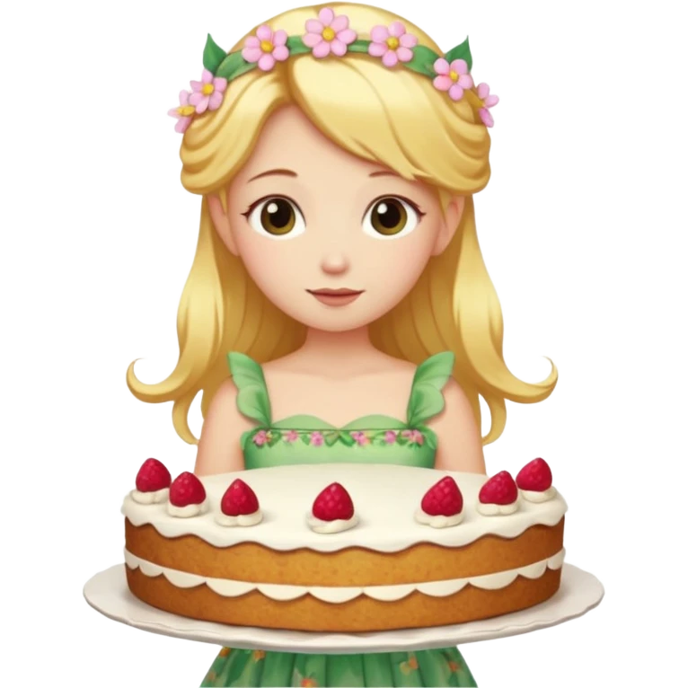 Fairy with cake emoji