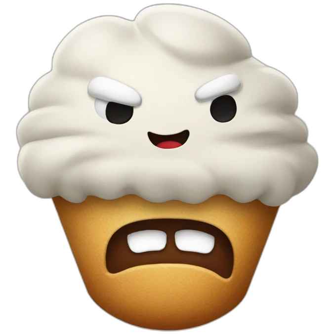 Angry gelato emoji
