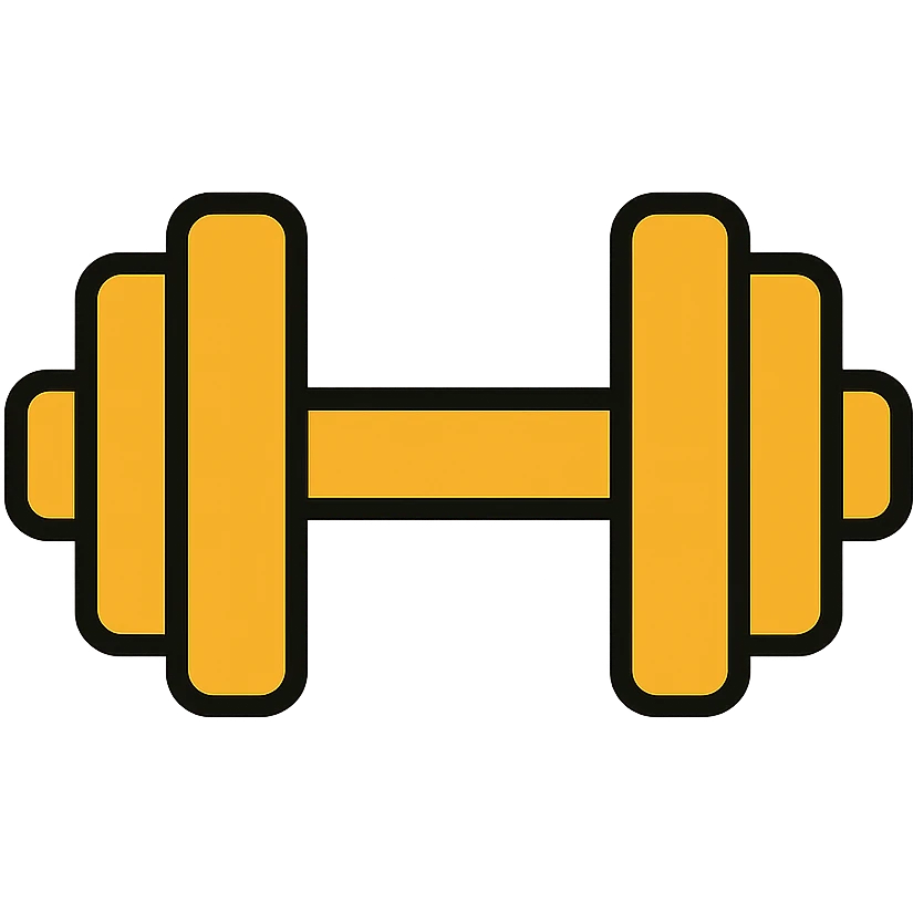 gym icon in gold and black emoji