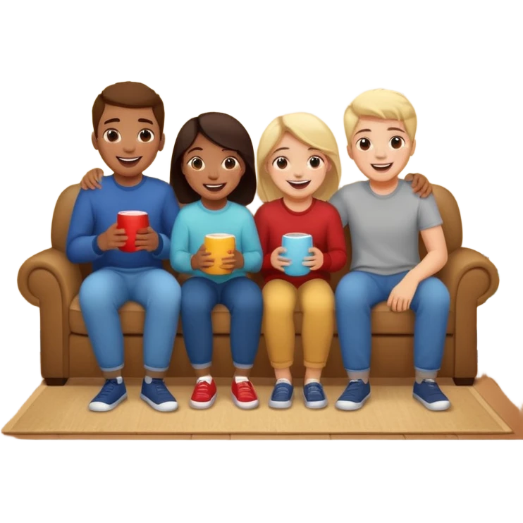 siblings sharing in a living room emoji