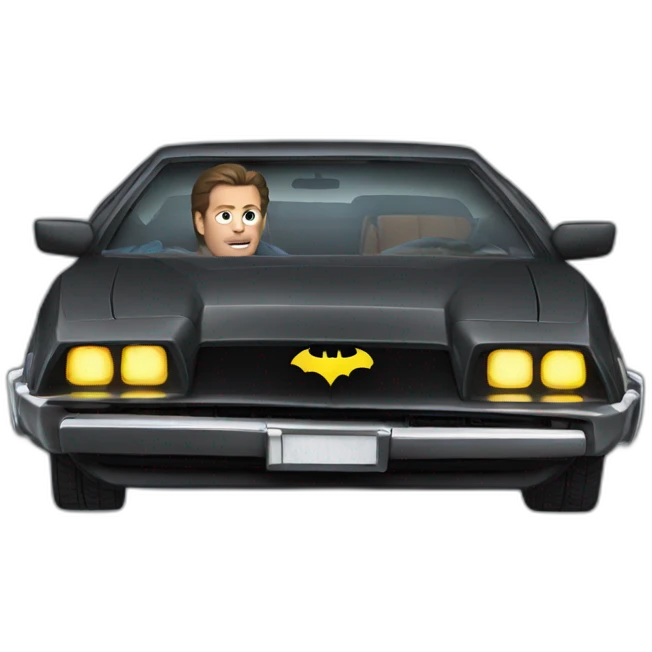batman in car back to the future emoji