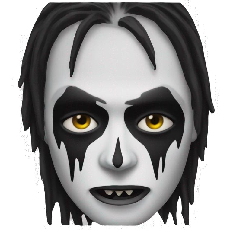 Headbanger with corpse paint emoji