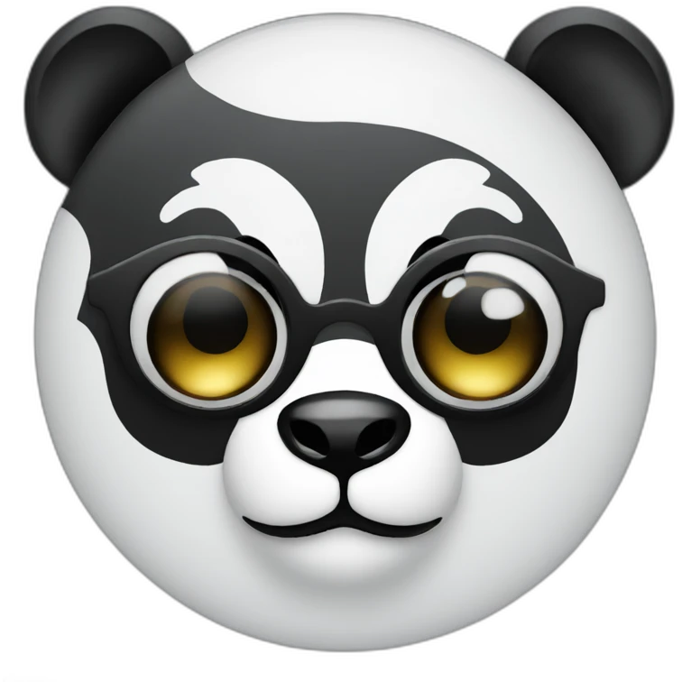 panda lens black emoji