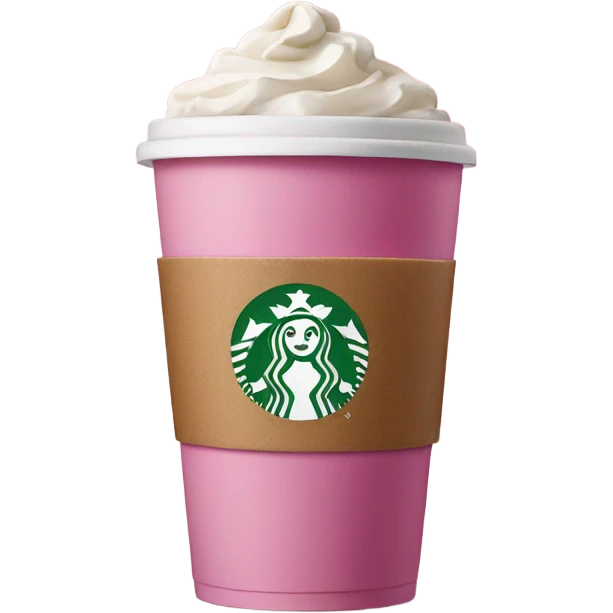 Starbucks pink coffee emoji