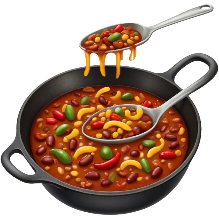 bowl of chilli in skillet emoji