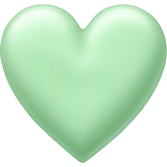 Mint-cream color heart emoji