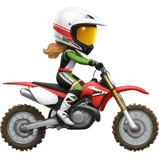 Strawberry blonde motocross women emoji
