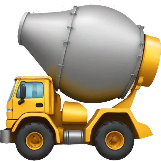 a cement mixer wearing gold jewelry emoji