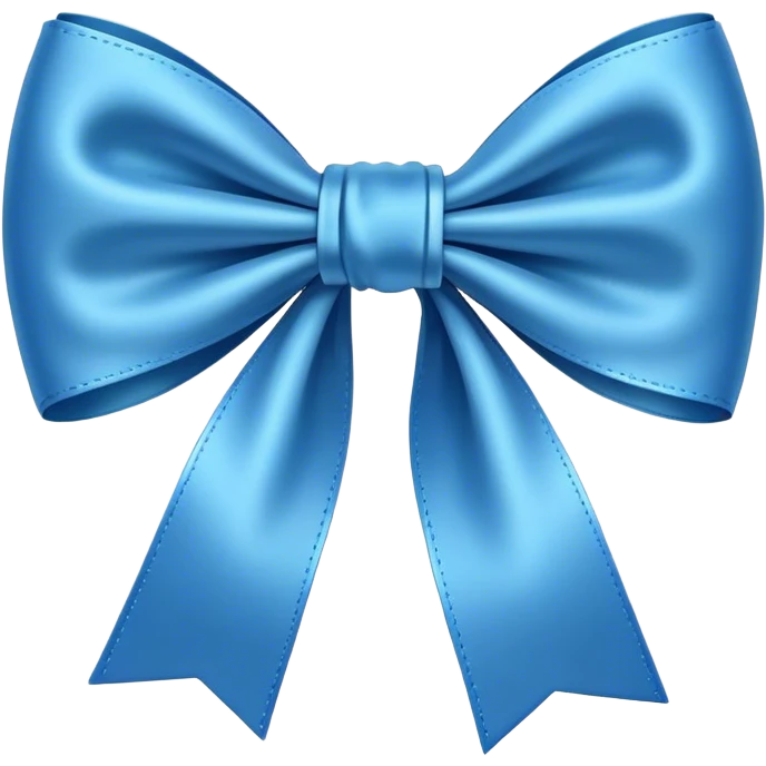 blue bow emoji