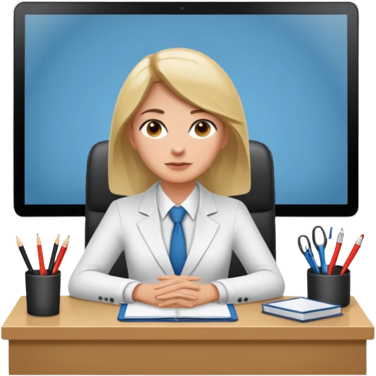 une image de 3/4 avec un recruteur à son bureau PAS DE FACE DE 3/4! qui regarde un candidat assis en face de lui. le recruteur est à droite emoji