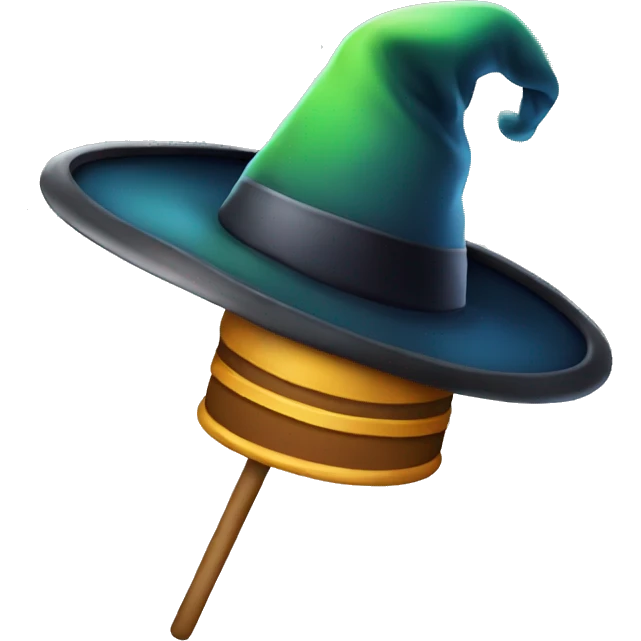 magic hat and sitck emoji
