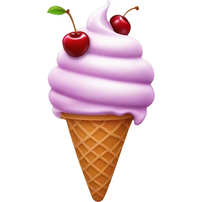 Ice cream with cherry emoji