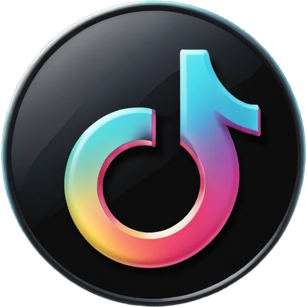 Black TikTok logo emoji