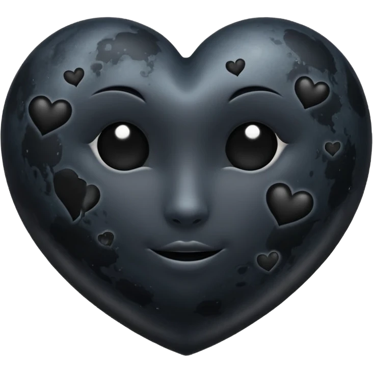 heart with a dark moon emoji
