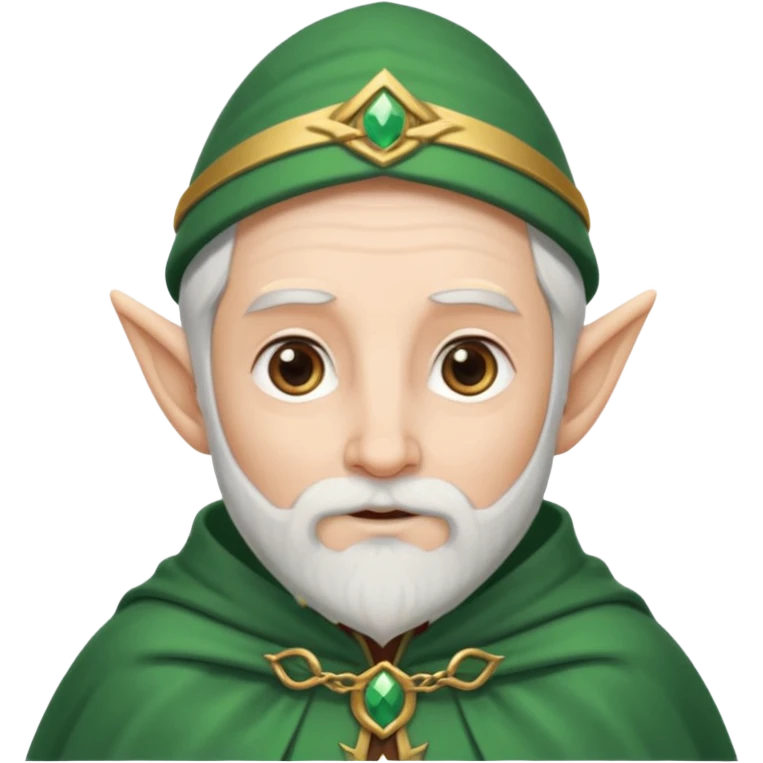 Wise elf with white beard and cape emoji