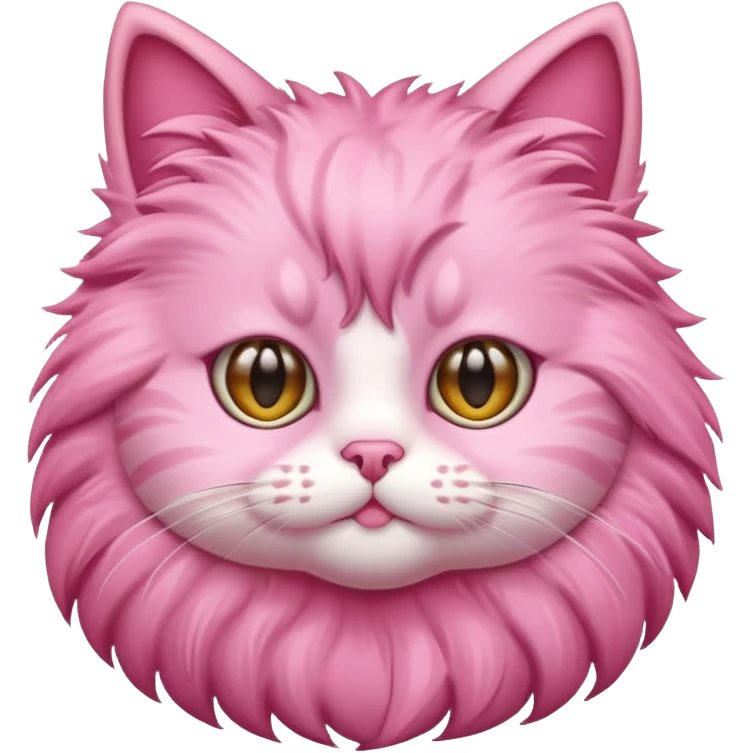 Fluffy pink cat very fluffy and cute as ever emoji