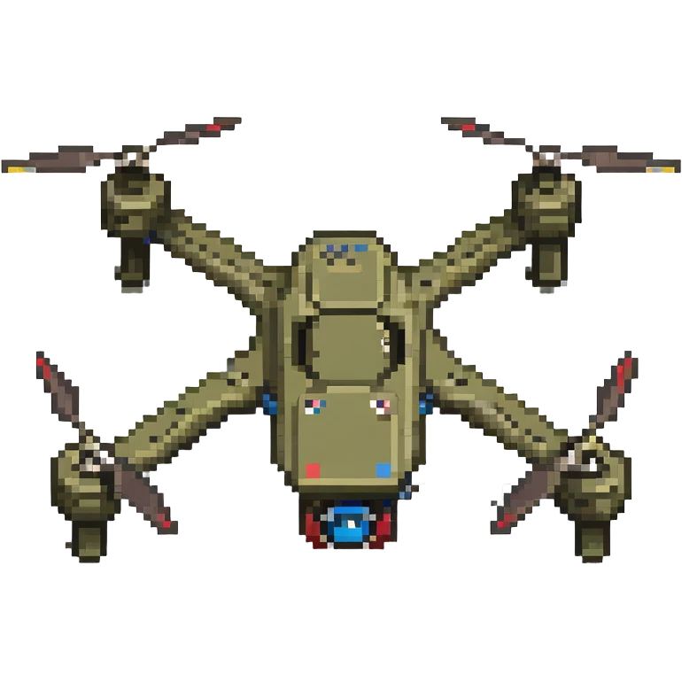 Ukrainian drone with a background emoji