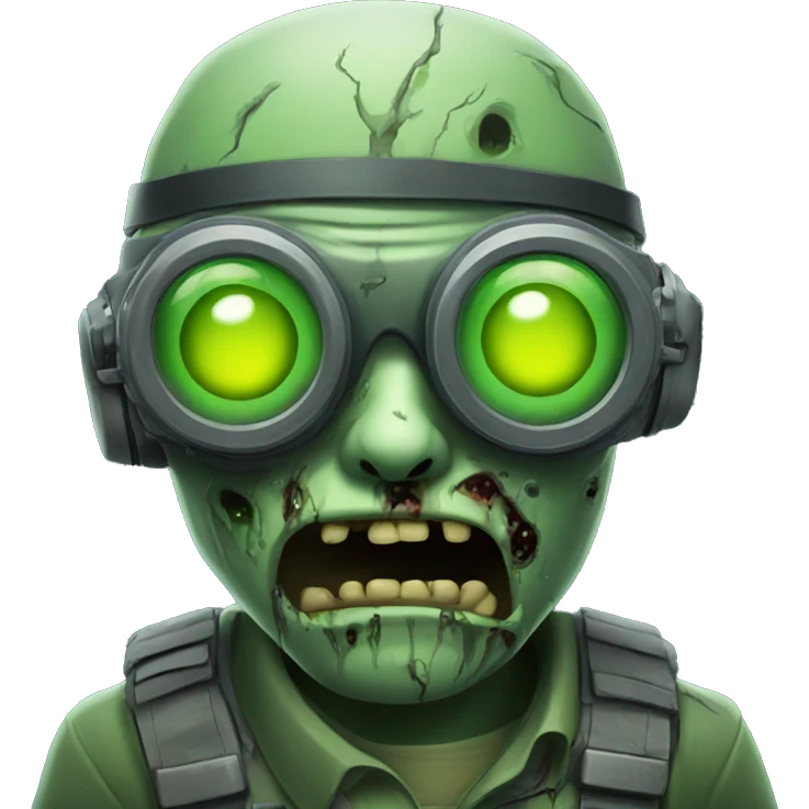 Zombie wearing night vision goggles emoji