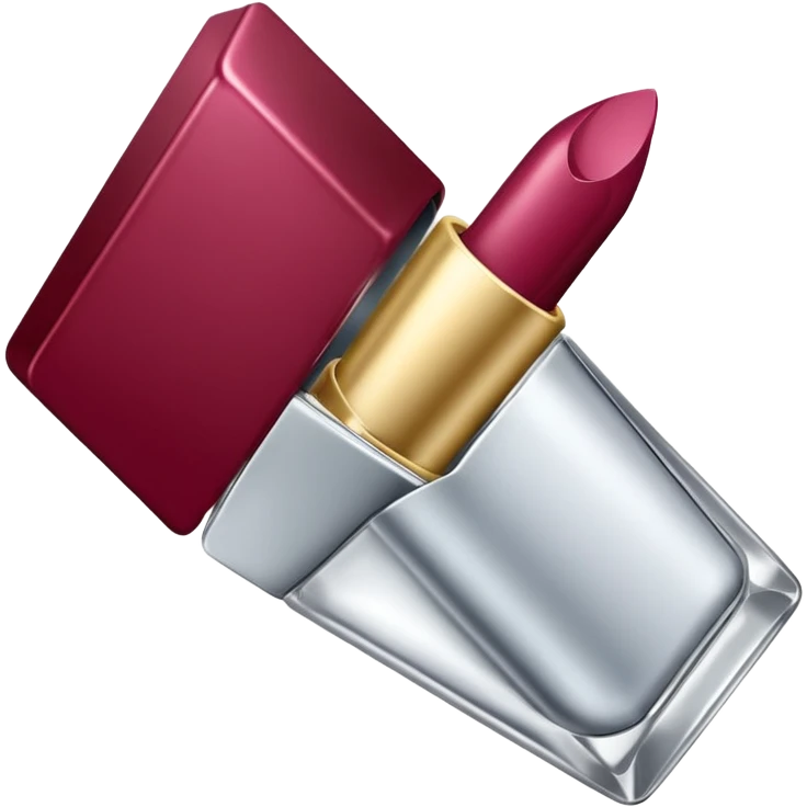 labial bordo packaging cromado  emoji
