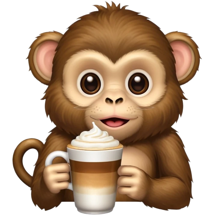 monkey on a cappuccino emoji