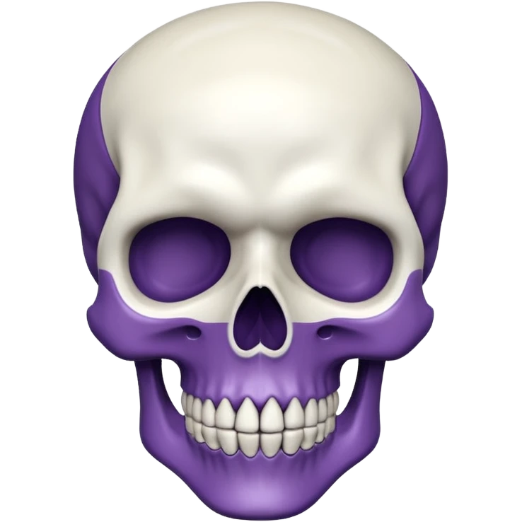 Purple and White Skull emoji