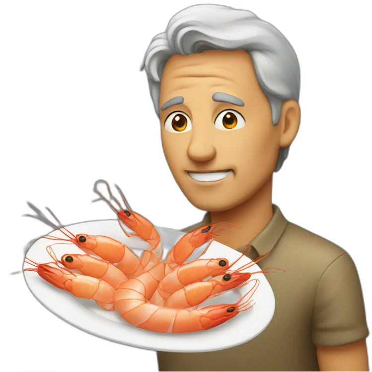 middleage who loves shrimp emoji