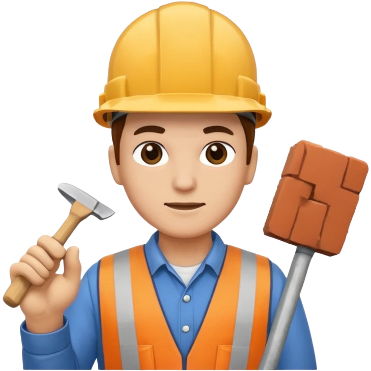 trabajando albañil emoji