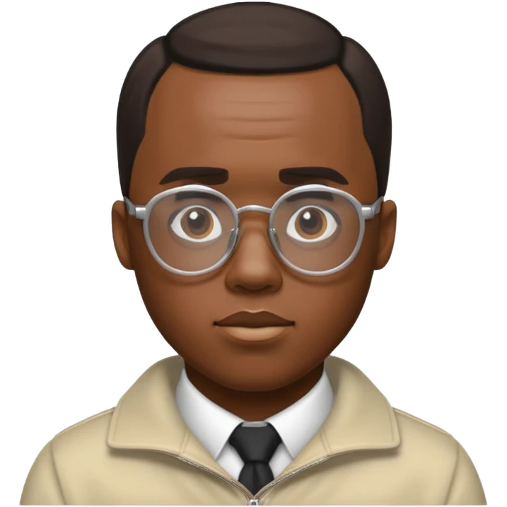 diddy with glasses but white skintone emoji