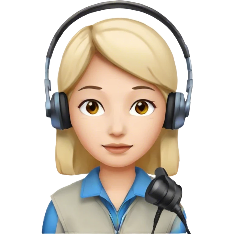 kat wearing head set emoji