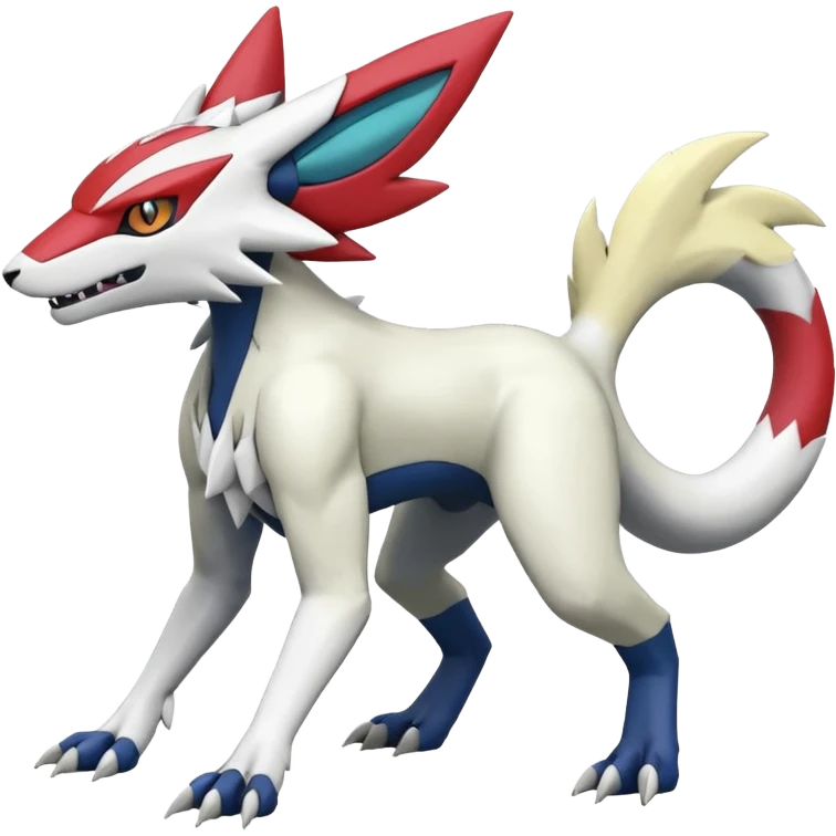 Zeraora-Lombax-Sergal-Zangoose-Cyclizar-Genesect-Pokémon, full body emoji