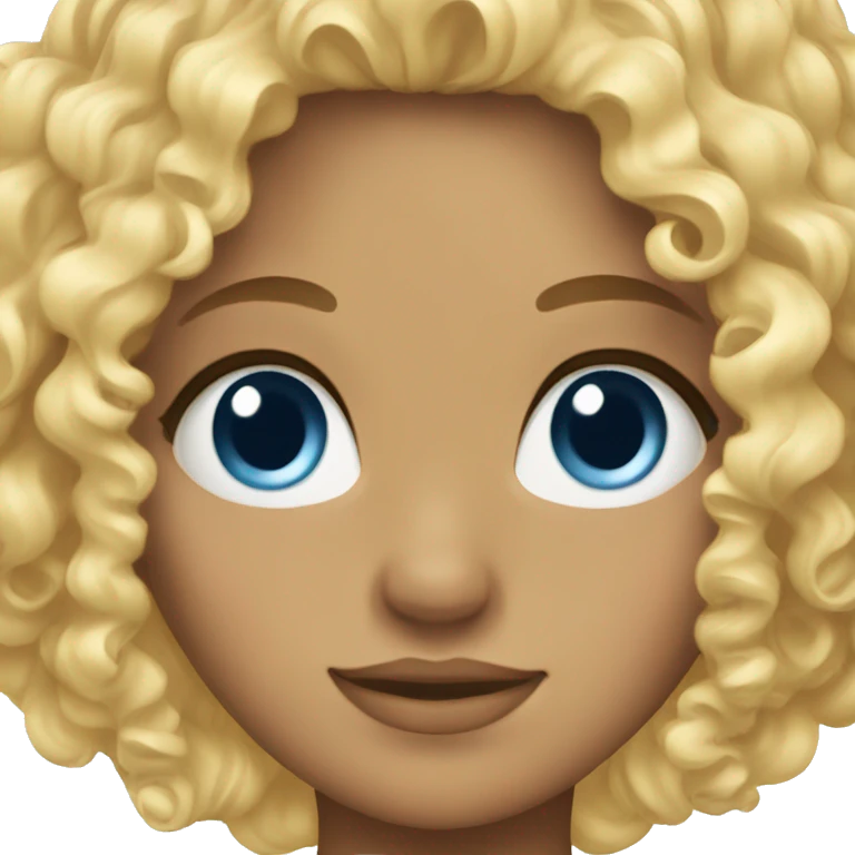 blonde curly blue eyed girl emoji