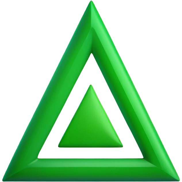 upside down green triangle emoji