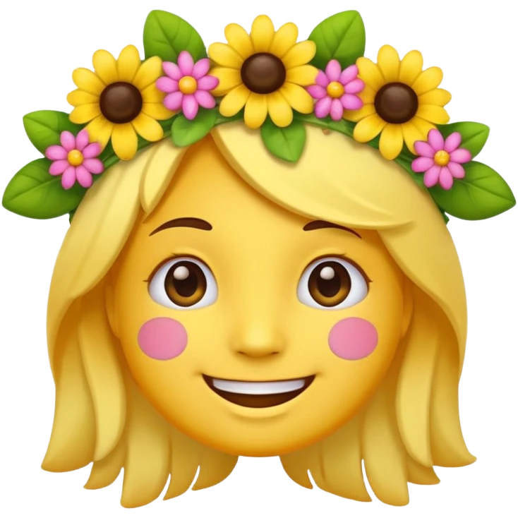 Face emoji with flower emoji