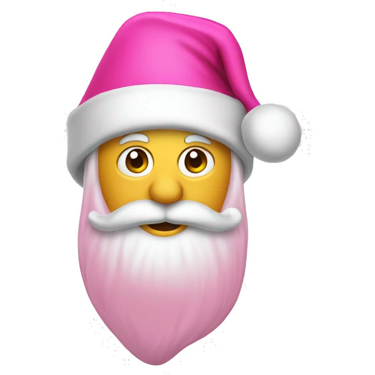 Pink skarkly santa hat emoji