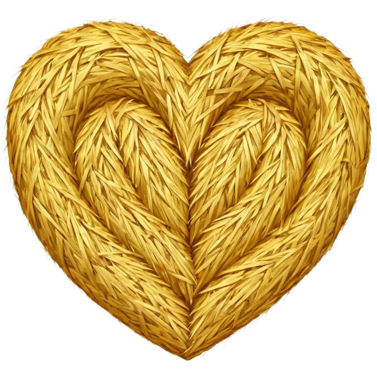 heart with autumn hay bales emoji