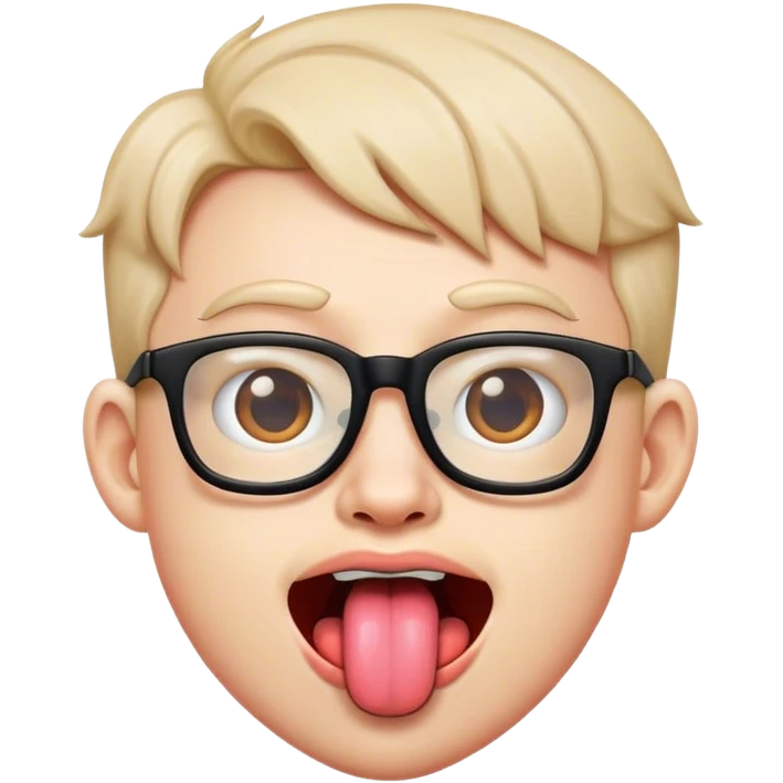 nerd with tongue sticking out emoji