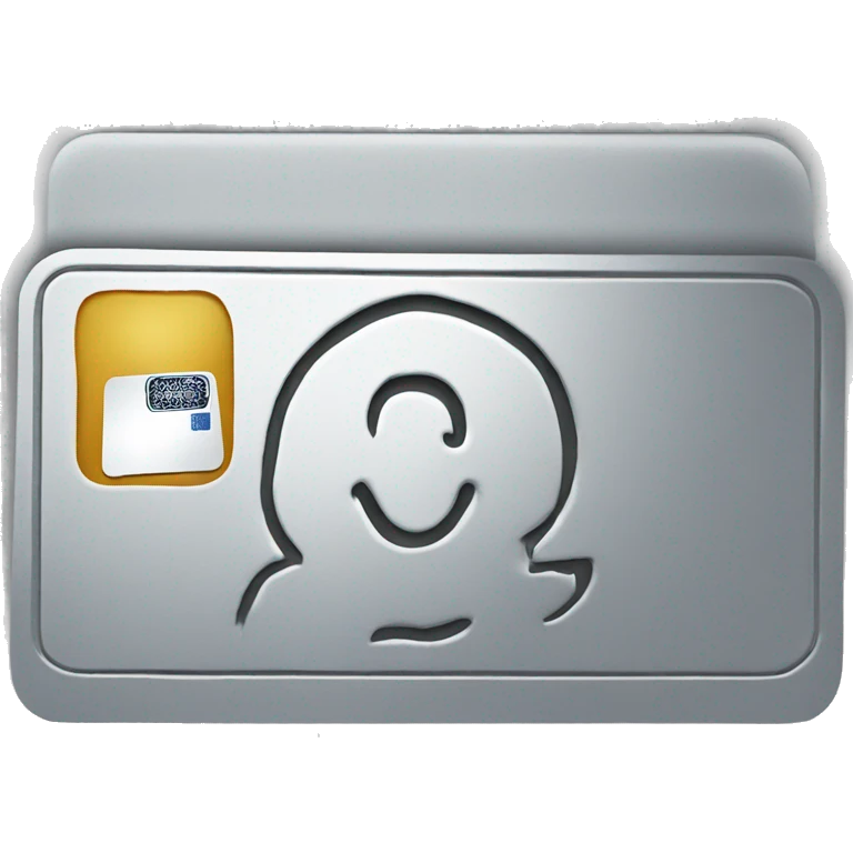 an american express business card in silver color emoji