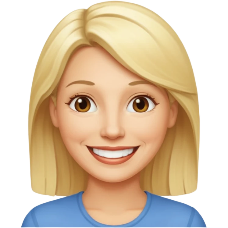 A 45-year-old blonde woman emoji