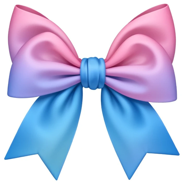 sakura bow with gradient blue and pink emoji