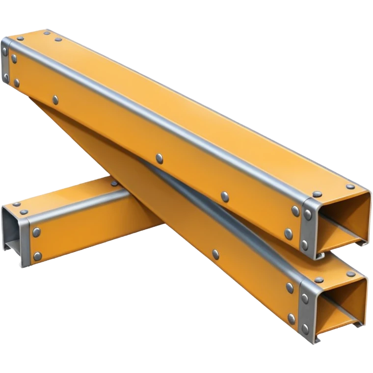 Clean metal beam, smooth steel surface, no rust, no scratches, industrial support beam, realistic, neutral color, high-quality render emoji