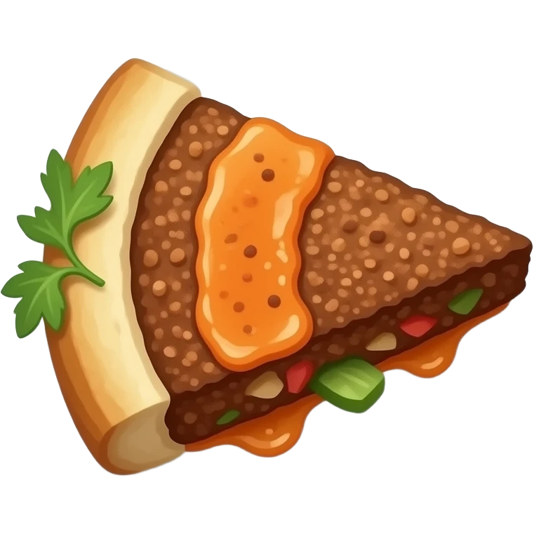 çiğ köfte porsiyon tabakta emoji