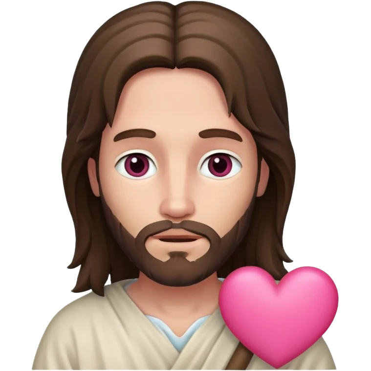 jesus con un corazón rosa emoji