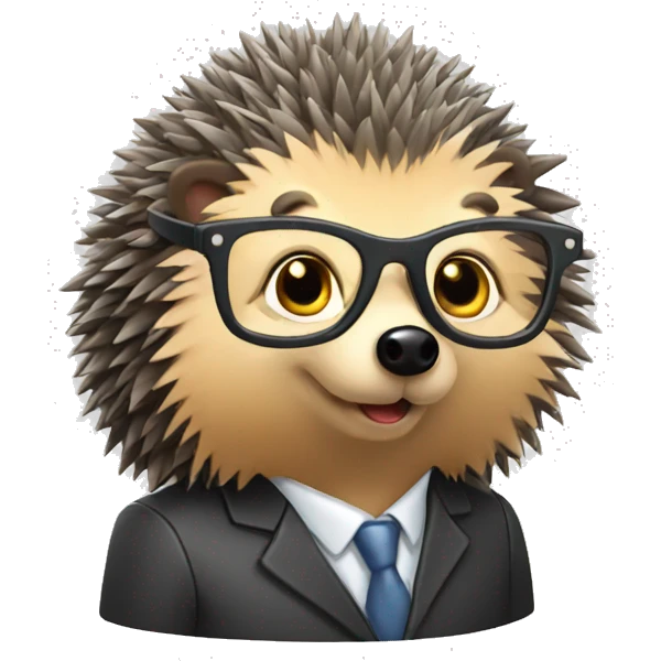 hedgehog accountant emoji