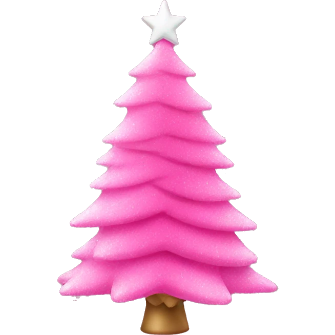 Pink Christmas tree emoji